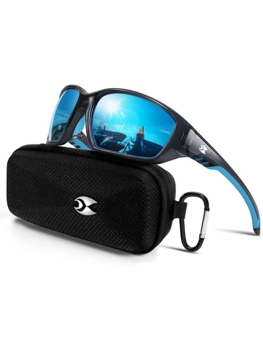 Polarized UV400 Sports Sunglasses for Men & Women - Wrap Around Goggles for